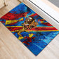 DR Congo Patrice Lumumba Football Victory Rubber Doormat African Pride Leopard And Flag
