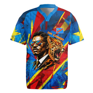 DR Congo Patrice Lumumba Football Victory Rugby Jersey African Pride Leopard And Flag
