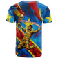 DR Congo Patrice Lumumba Football Victory T shirt African Pride Leopard And Flag