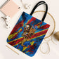 DR Congo Patrice Lumumba Football Victory Tote Bag African Pride Leopard And Flag