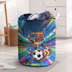DR Congo Patrice Lumumba Laundry Basket Kinshasa Stadium Flag - King Of Kinshasa Football