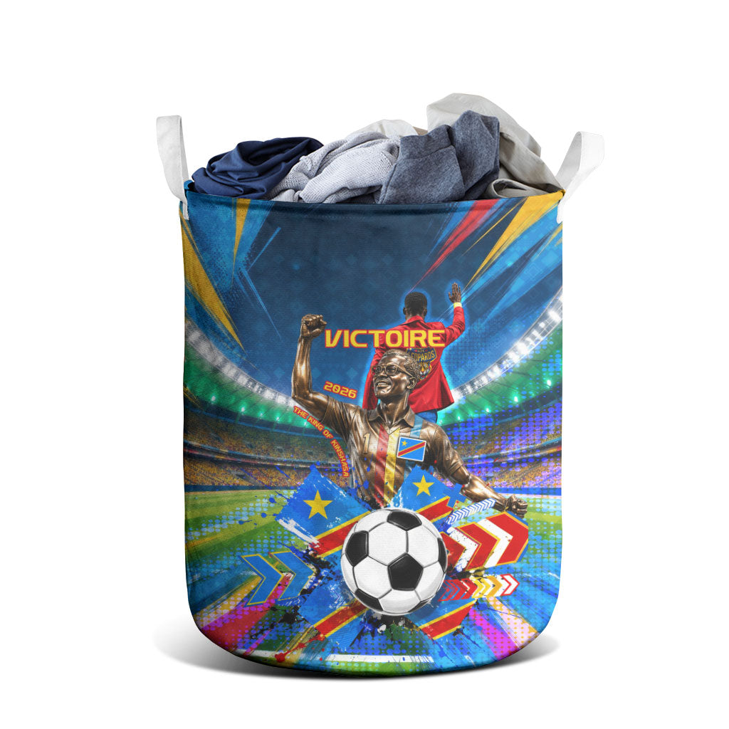 DR Congo Patrice Lumumba Laundry Basket Kinshasa Stadium Flag - King Of Kinshasa Football