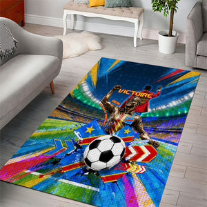 DR Congo Patrice Lumumba Area Rug Kinshasa Stadium Flag - King Of Kinshasa Football
