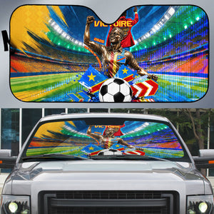 DR Congo Patrice Lumumba Auto Sun Shade Kinshasa Stadium Flag - King Of Kinshasa Football