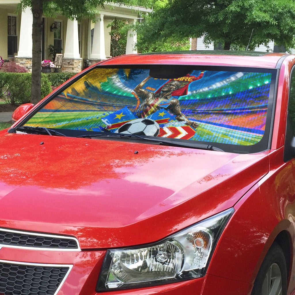 DR Congo Patrice Lumumba Auto Sun Shade Kinshasa Stadium Flag - King Of Kinshasa Football