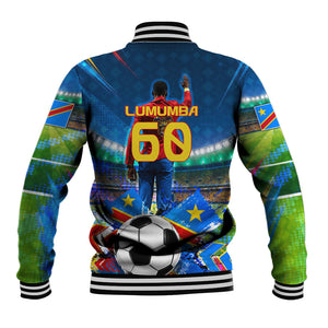 DR Congo Patrice Lumumba Baseball Jacket Kinshasa Stadium Flag - King Of Kinshasa Football