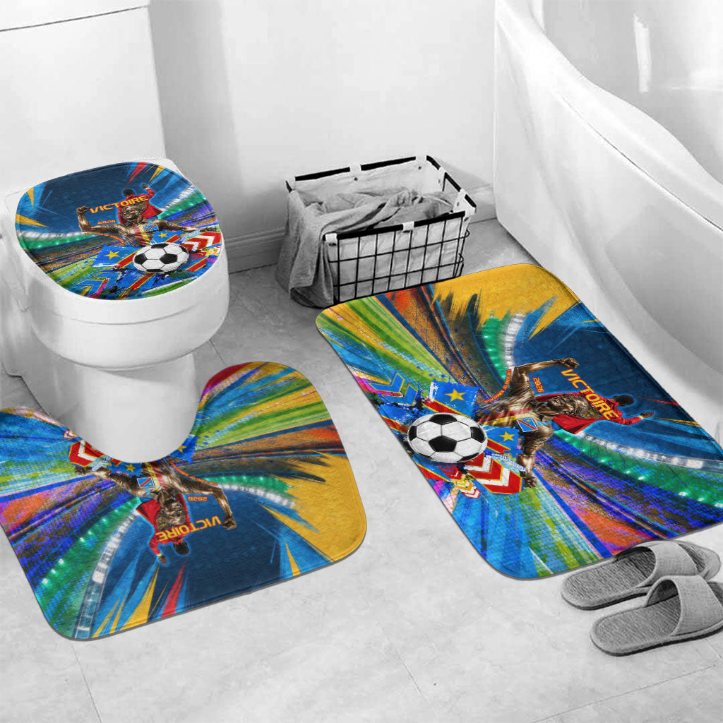 DR Congo Patrice Lumumba Bathroom Set Kinshasa Stadium Flag - King Of Kinshasa Football