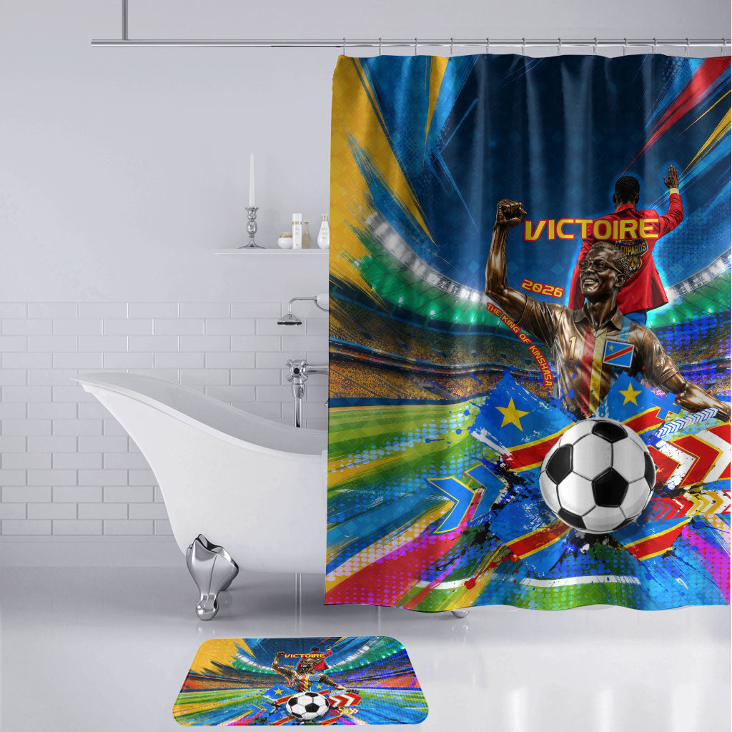 DR Congo Patrice Lumumba Bathroom Set Kinshasa Stadium Flag - King Of Kinshasa Football