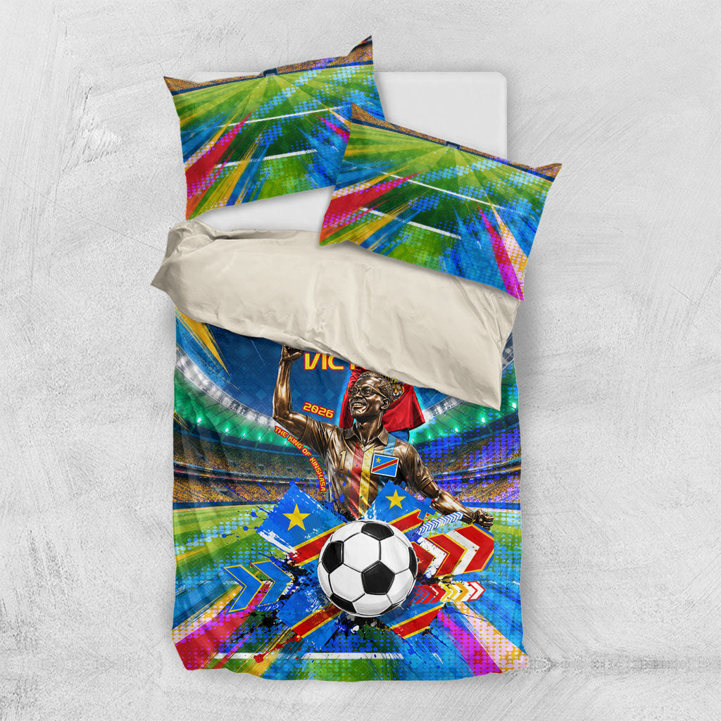 DR Congo Patrice Lumumba Bedding Set Kinshasa Stadium Flag - King Of Kinshasa Football