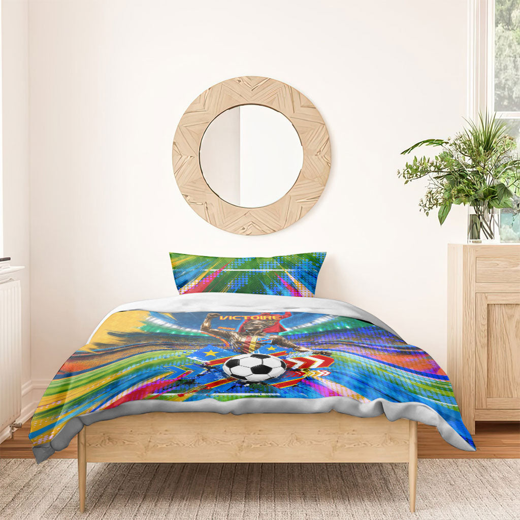 DR Congo Patrice Lumumba Bedding Set Kinshasa Stadium Flag - King Of Kinshasa Football