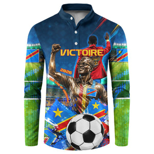DR Congo Patrice Lumumba Button Sweatshirt Kinshasa Stadium Flag - King Of Kinshasa Football
