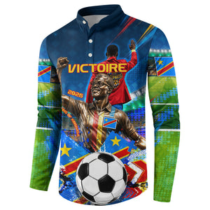 DR Congo Patrice Lumumba Button Sweatshirt Kinshasa Stadium Flag - King Of Kinshasa Football