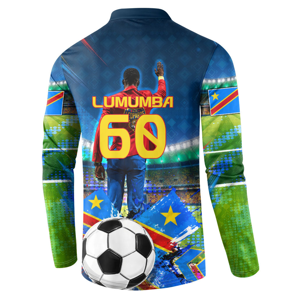 DR Congo Patrice Lumumba Button Sweatshirt Kinshasa Stadium Flag - King Of Kinshasa Football