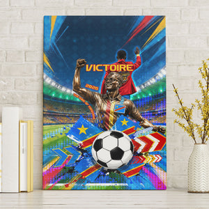 DR Congo Patrice Lumumba Canvas Wall Art Kinshasa Stadium Flag - King Of Kinshasa Football