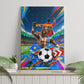 DR Congo Patrice Lumumba Canvas Wall Art Kinshasa Stadium Flag - King Of Kinshasa Football