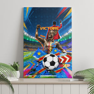 DR Congo Patrice Lumumba Canvas Wall Art Kinshasa Stadium Flag - King Of Kinshasa Football
