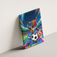 DR Congo Patrice Lumumba Canvas Wall Art Kinshasa Stadium Flag - King Of Kinshasa Football