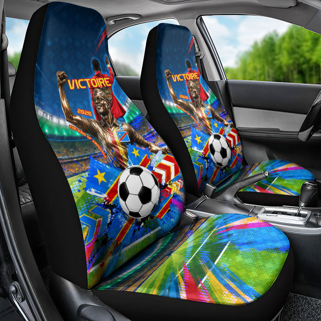 DR Congo Patrice Lumumba Car Seat Cover Kinshasa Stadium Flag - King Of Kinshasa Football