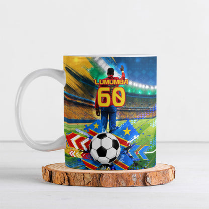 DR Congo Patrice Lumumba Ceramic Mug Kinshasa Stadium Flag - King Of Kinshasa Football