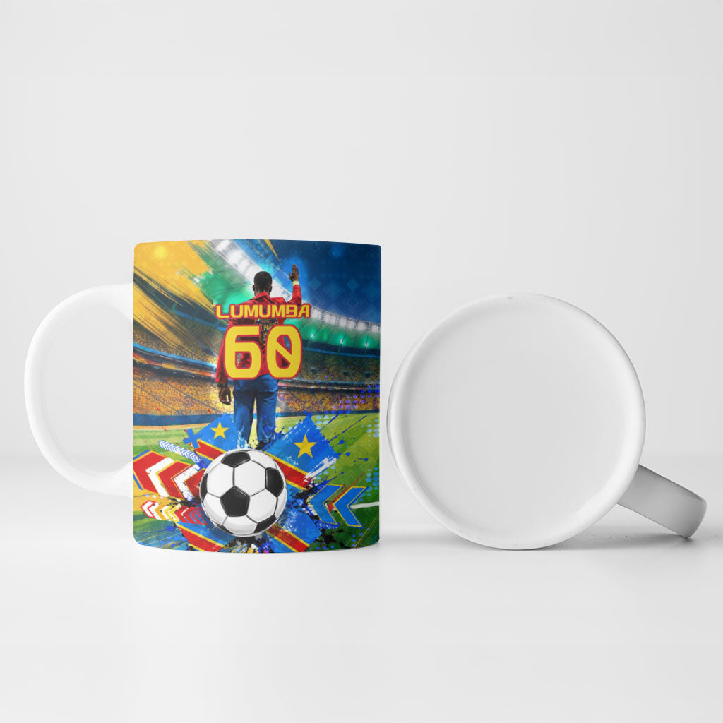DR Congo Patrice Lumumba Ceramic Mug Kinshasa Stadium Flag - King Of Kinshasa Football