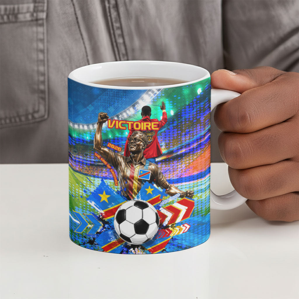 DR Congo Patrice Lumumba Ceramic Mug Kinshasa Stadium Flag - King Of Kinshasa Football