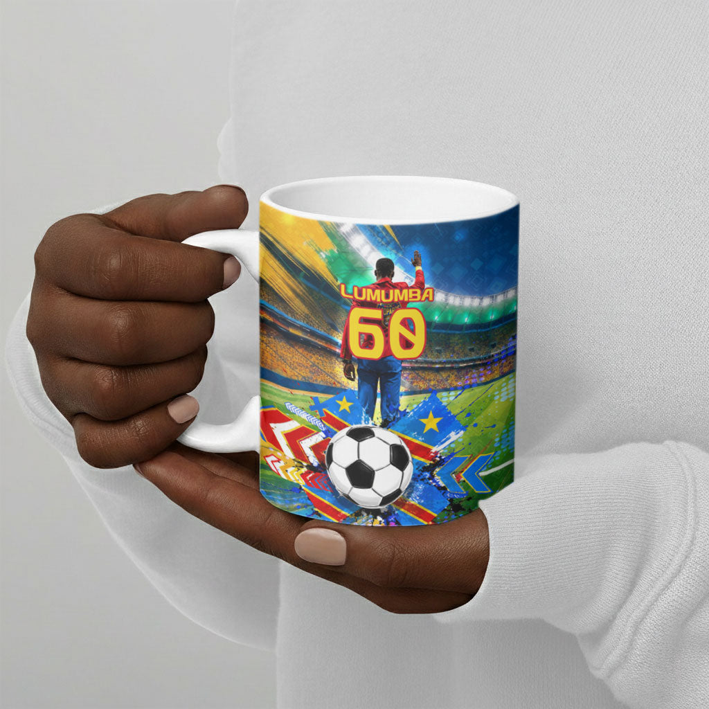 DR Congo Patrice Lumumba Ceramic Mug Kinshasa Stadium Flag - King Of Kinshasa Football