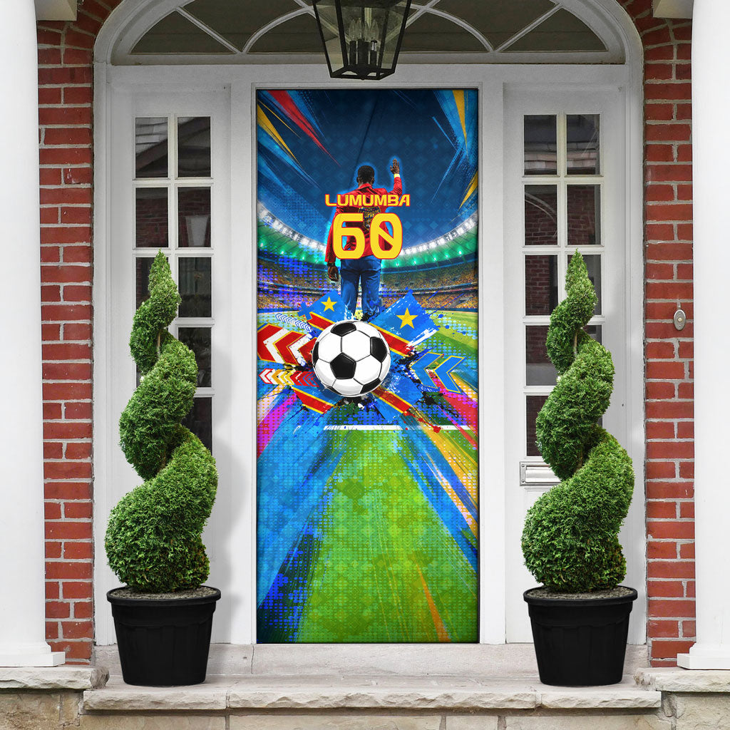 DR Congo Patrice Lumumba Door Cover Kinshasa Stadium Flag - King Of Kinshasa Football