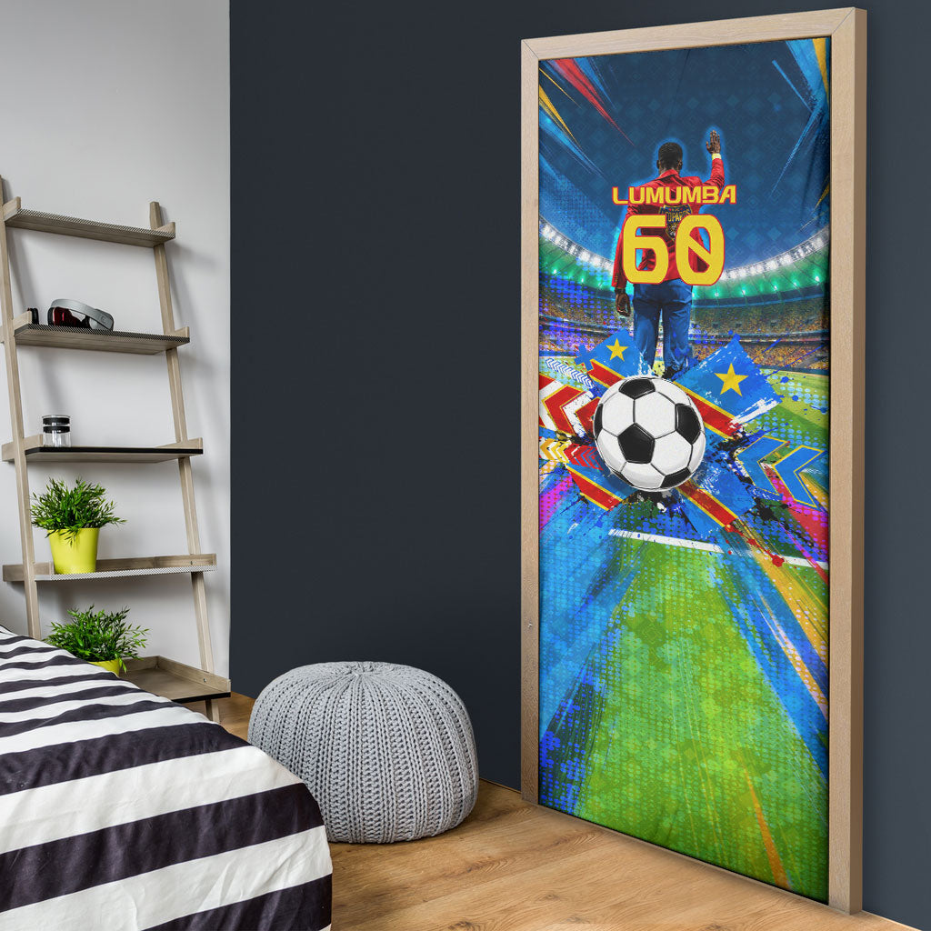 DR Congo Patrice Lumumba Door Cover Kinshasa Stadium Flag - King Of Kinshasa Football