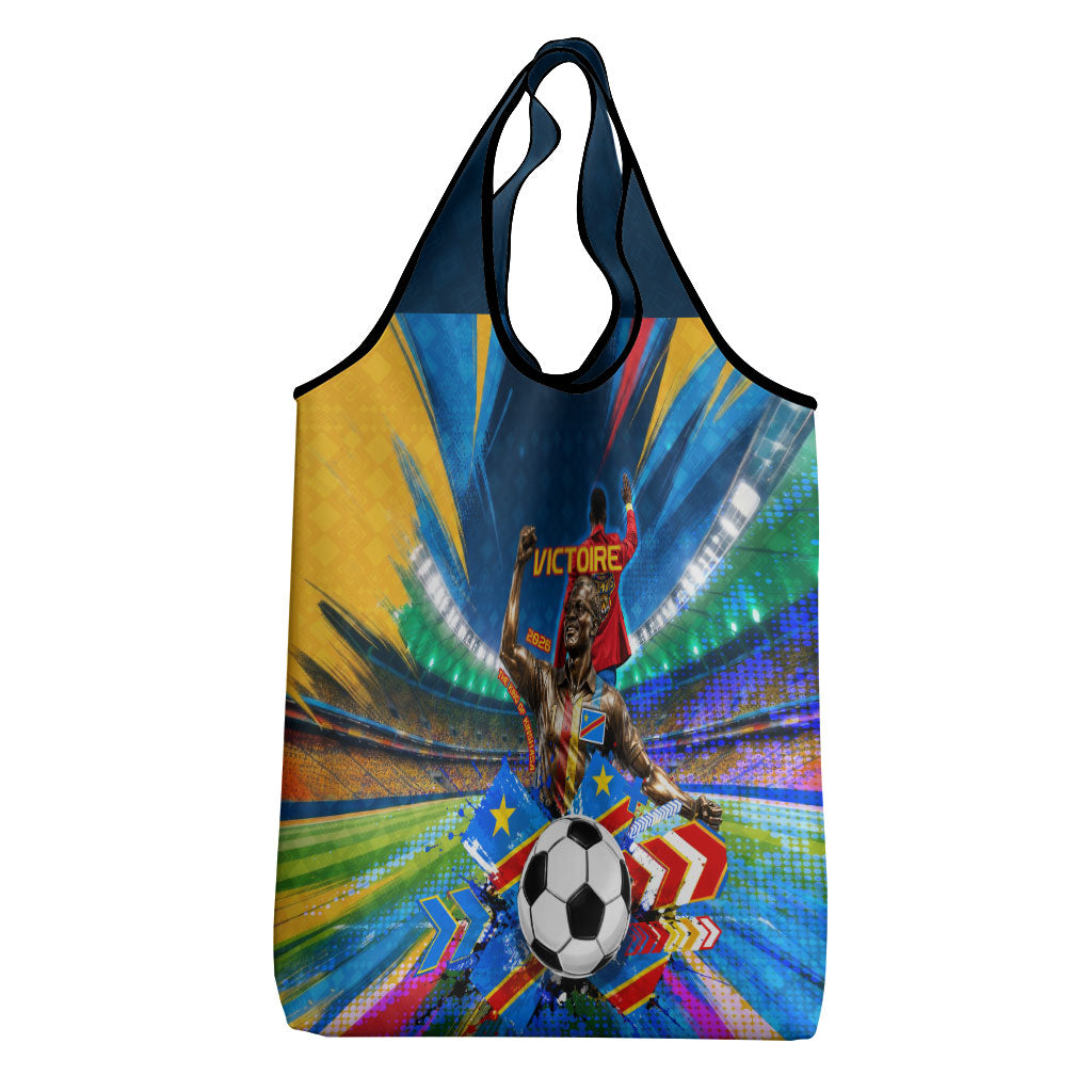 DR Congo Patrice Lumumba Grocery Bag Kinshasa Stadium Flag - King Of Kinshasa Football