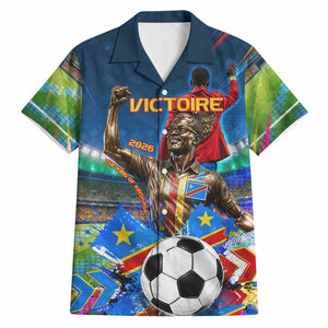 DR Congo Patrice Lumumba Hawaiian Shirt Kinshasa Stadium Flag - King Of Kinshasa Football