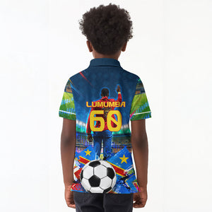 DR Congo Patrice Lumumba Kid Polo Shirt Kinshasa Stadium Flag - King Of Kinshasa Football
