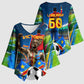 DR Congo Patrice Lumumba Kimono Sleeve Blouse Kinshasa Stadium Flag - King Of Kinshasa Football