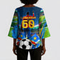 DR Congo Patrice Lumumba Kimono Sleeve Blouse Kinshasa Stadium Flag - King Of Kinshasa Football