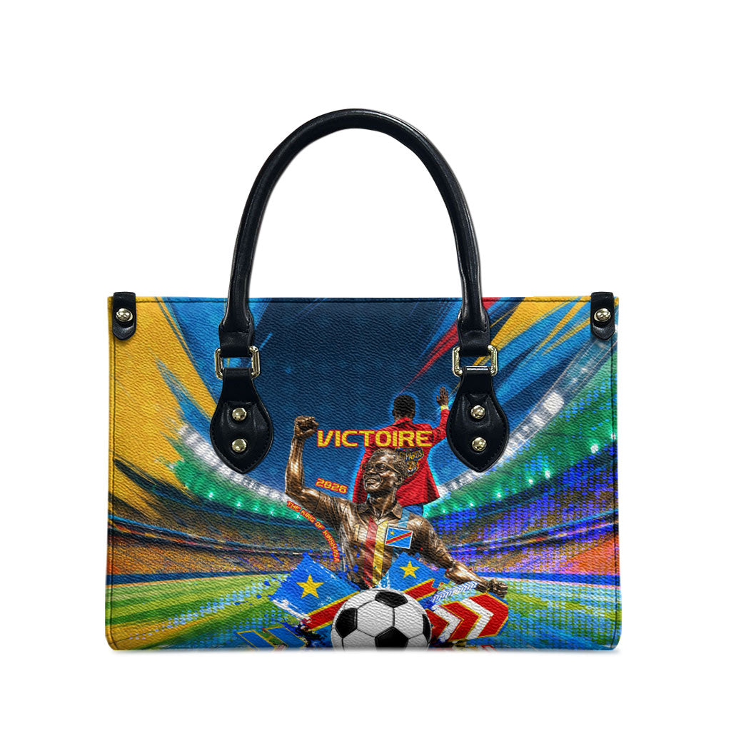 DR Congo Patrice Lumumba Leather Bag Kinshasa Stadium Flag - King Of Kinshasa Football
