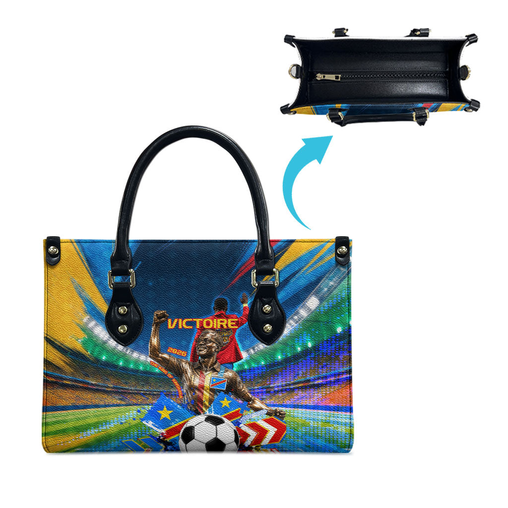 DR Congo Patrice Lumumba Leather Bag Kinshasa Stadium Flag - King Of Kinshasa Football