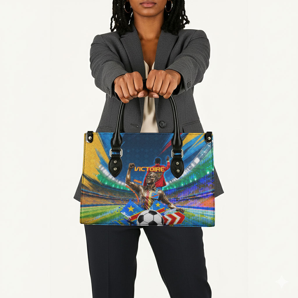 DR Congo Patrice Lumumba Leather Bag Kinshasa Stadium Flag - King Of Kinshasa Football