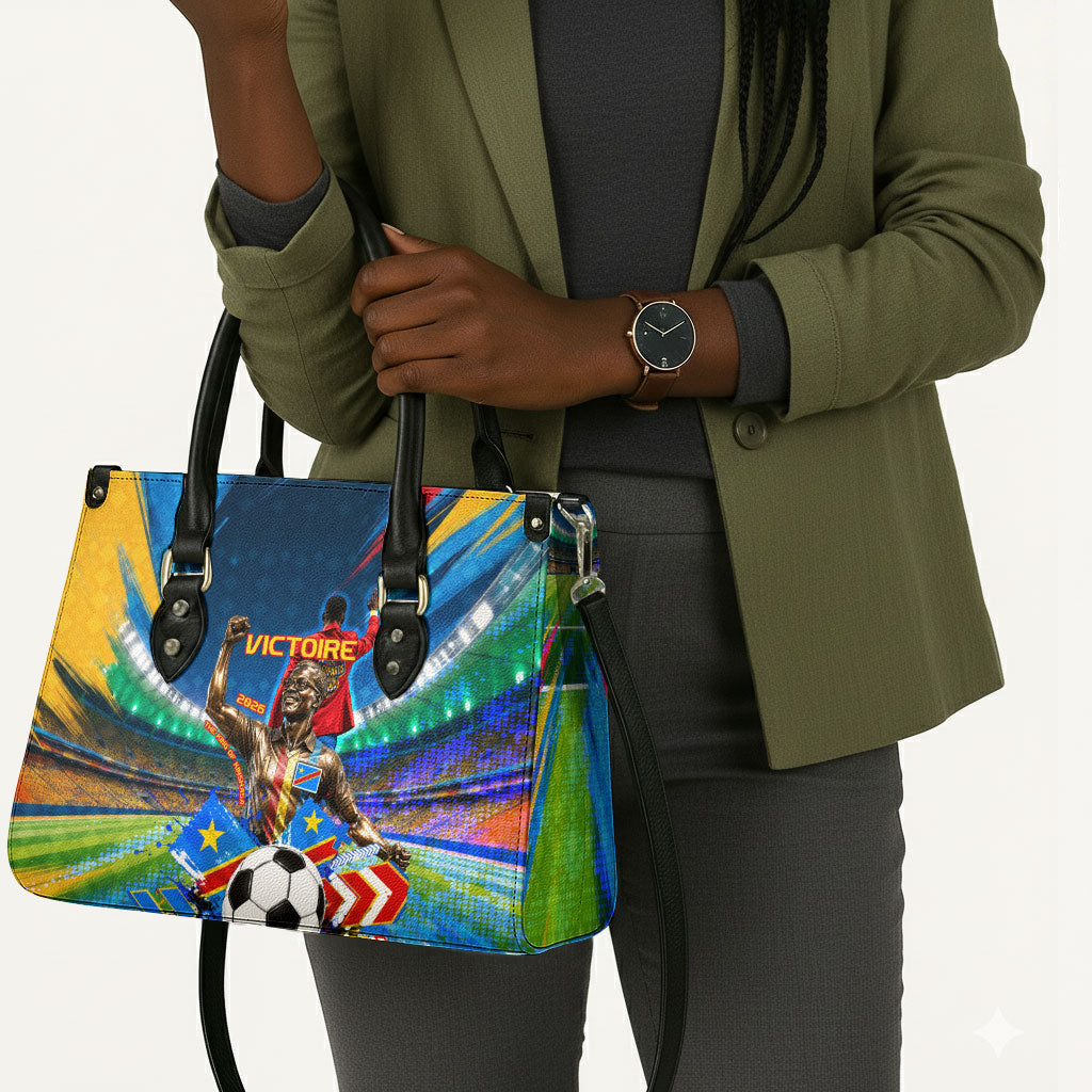DR Congo Patrice Lumumba Leather Bag Kinshasa Stadium Flag - King Of Kinshasa Football