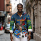 DR Congo Patrice Lumumba Long Sleeve Button Shirt Kinshasa Stadium Flag - King Of Kinshasa Football