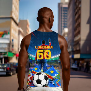 DR Congo Patrice Lumumba Men Tank Top Kinshasa Stadium Flag - King Of Kinshasa Football