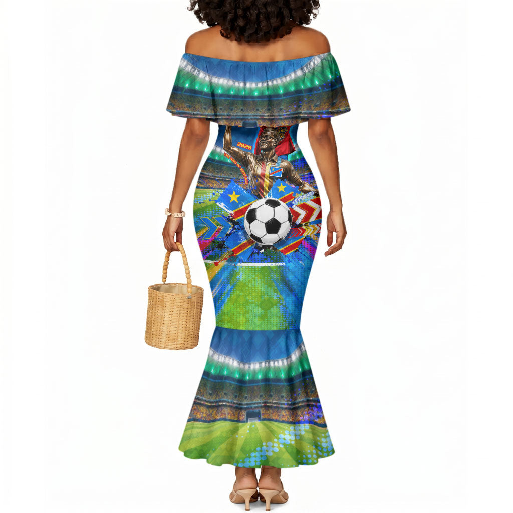 DR Congo Patrice Lumumba Mermaid Dress Kinshasa Stadium Flag - King Of Kinshasa Football