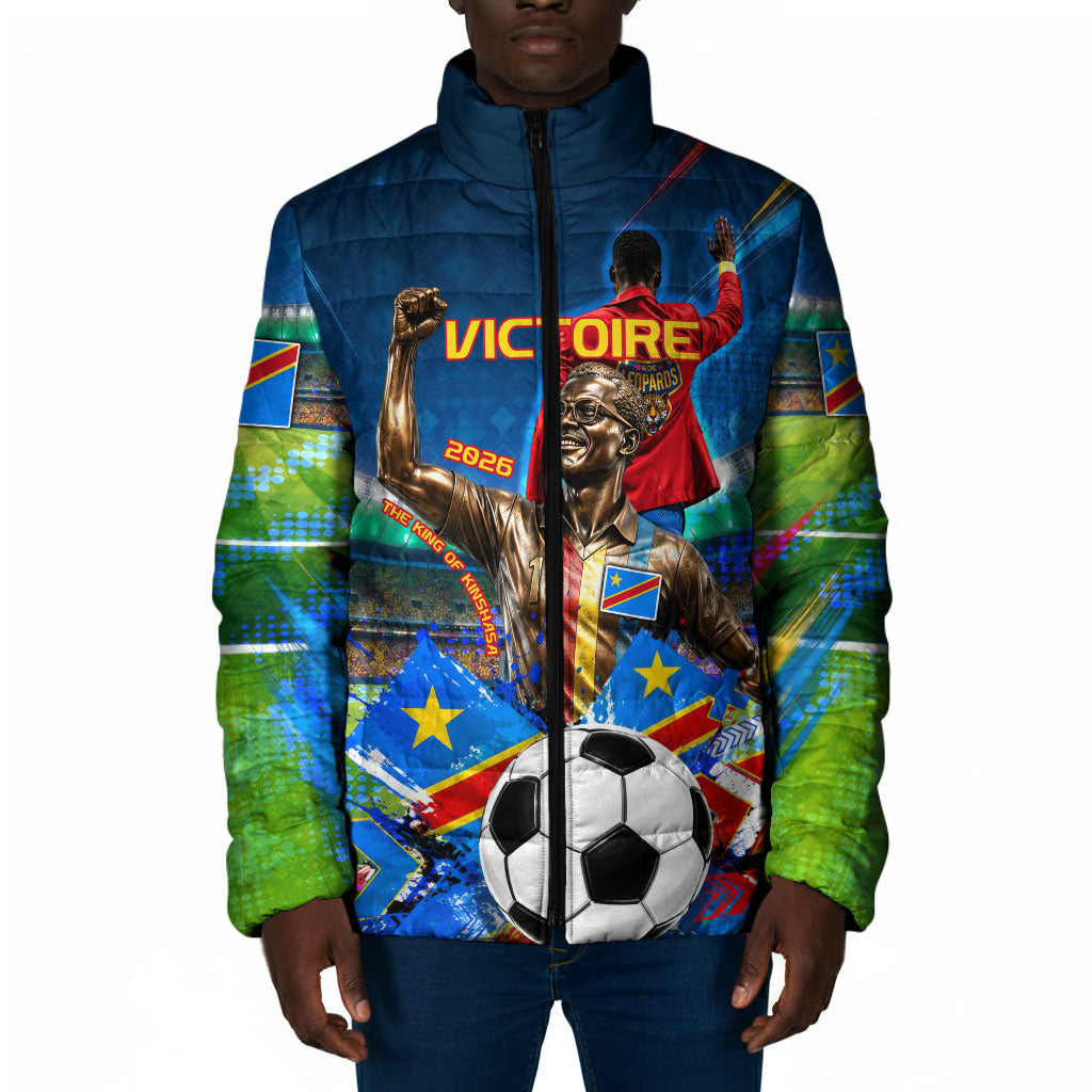 DR Congo Patrice Lumumba Padded Jacket Kinshasa Stadium Flag - King Of Kinshasa Football