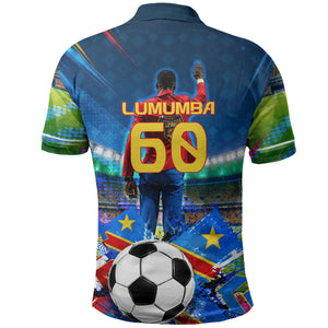 DR Congo Patrice Lumumba Polo Shirt Kinshasa Stadium Flag - King Of Kinshasa Football