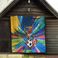 DR Congo Patrice Lumumba Quilt Kinshasa Stadium Flag - King Of Kinshasa Football