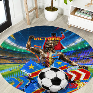 DR Congo Patrice Lumumba Round Carpet Kinshasa Stadium Flag - King Of Kinshasa Football