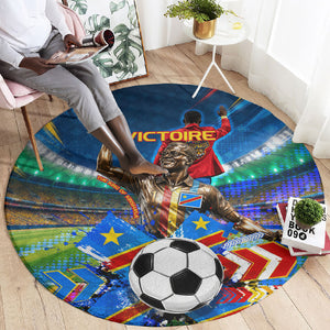DR Congo Patrice Lumumba Round Carpet Kinshasa Stadium Flag - King Of Kinshasa Football