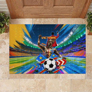DR Congo Patrice Lumumba Rubber Doormat Kinshasa Stadium Flag - King Of Kinshasa Football