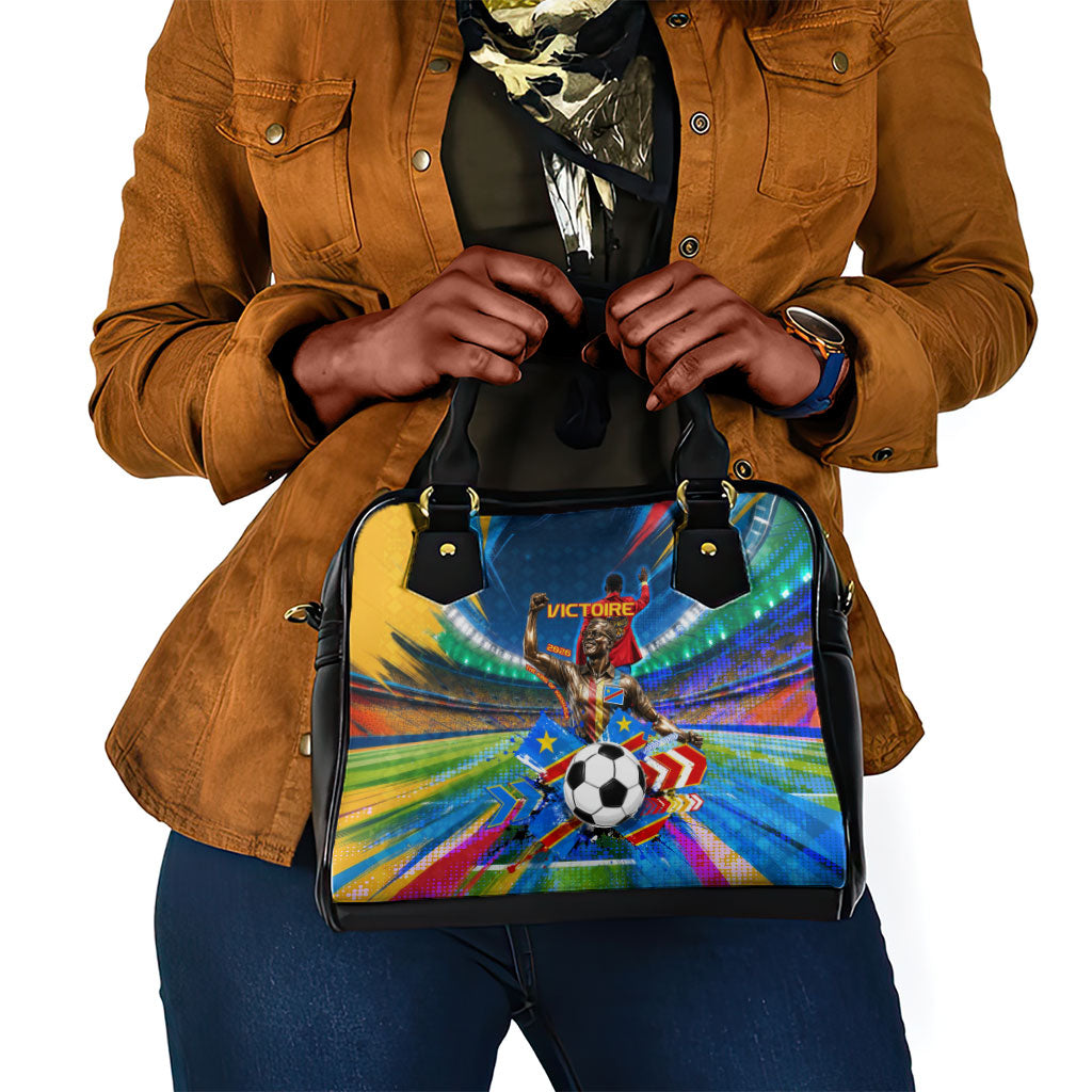 DR Congo Patrice Lumumba Shoulder Handbag Kinshasa Stadium Flag - King Of Kinshasa Football