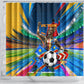 DR Congo Patrice Lumumba Shower Curtain Kinshasa Stadium Flag - King Of Kinshasa Football