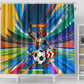DR Congo Patrice Lumumba Shower Curtain Kinshasa Stadium Flag - King Of Kinshasa Football
