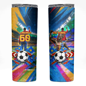 DR Congo Patrice Lumumba Skinny Tumbler Kinshasa Stadium Flag - King Of Kinshasa Football